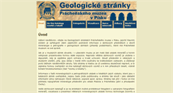 Desktop Screenshot of geo.prachenskemuzeum.cz